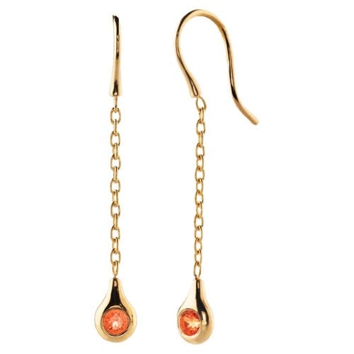 18K Gold Earrings with Topaz