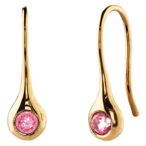 18K Gold Earrings with Topaz