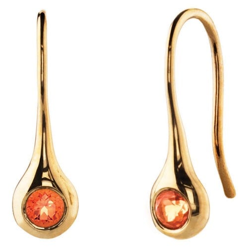 18K Gold Earrings with Topaz