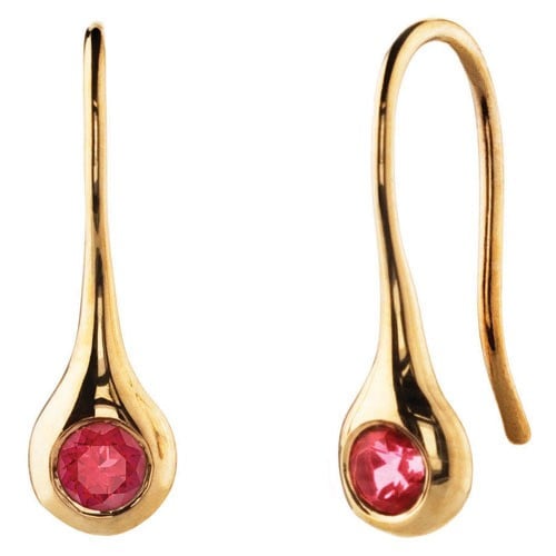 18K Gold Earrings with Topaz