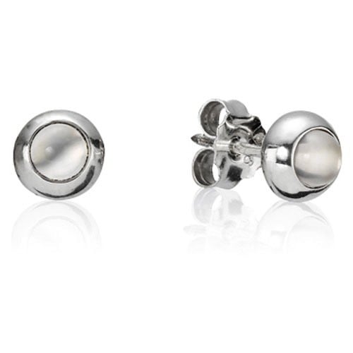 Earring Stud Cabochon Moonstone