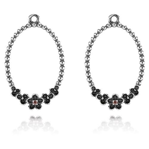 Pandora Sterling Silver and Pink Cubic Zirconia Earrings 290663TCZ 290663 — Foto 1 von 1