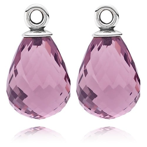 Purple Murano Fascinating Beauty Earring Charm
