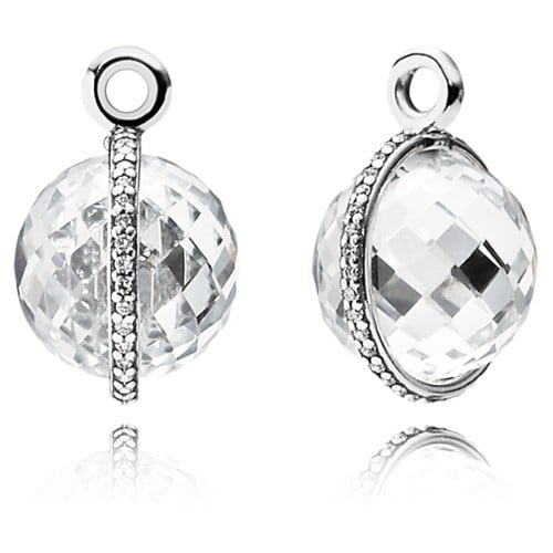 Midnight Star Earring Charms, Clear CZ