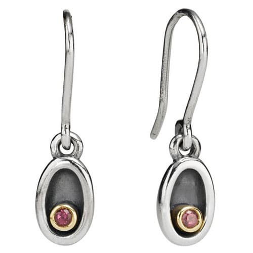 Pandora Silver Earrings, 14K, Rhodolite 29151RHG 29151RHG / 290151RHG — photo 1 of 1