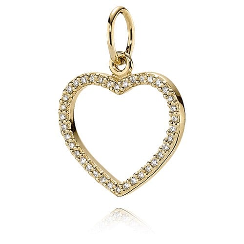Gold Pendant with 0.152ct tw H/VS Diamonds