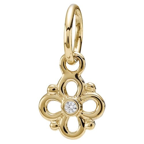 Gold pendant, diamond 0,015 ct w/vs