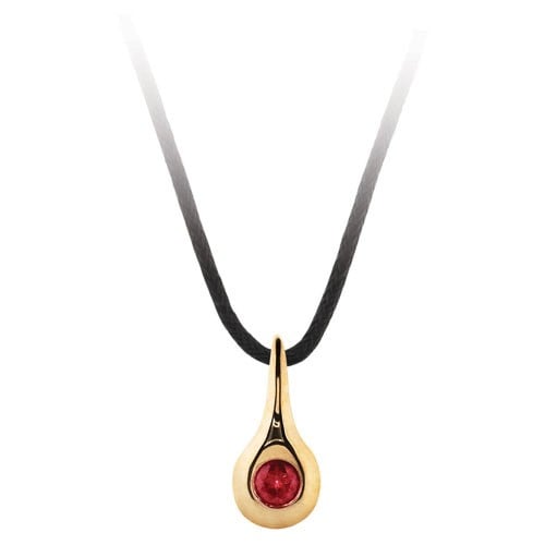 18K Gold Pendant with Topaz