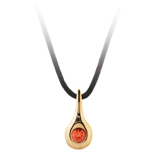 Pendant 18K 3mm TPO w/ Black Silk Cord
