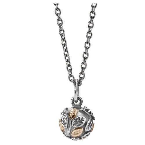 Sterling Silver Necklace and Gold Pendant