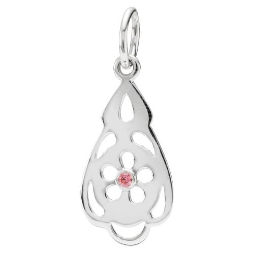 Pendant Medallion Salmon Cubic Zirconia