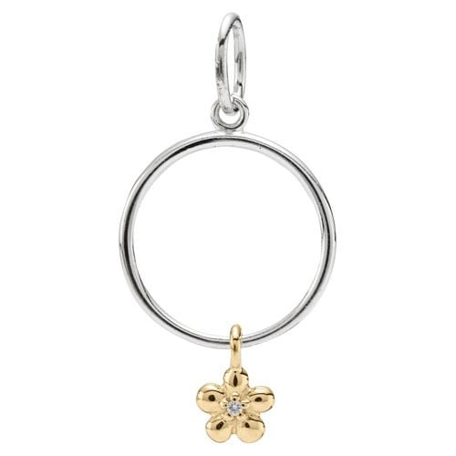 Pendant Single Daisy Hoop w/ 14K & Diamond