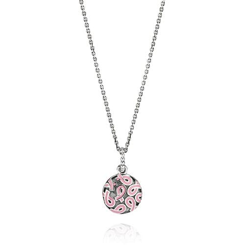 Pandora Sterling Silver and Pink Enamel Necklace 390326EN24 390326 — photo 1 of 1