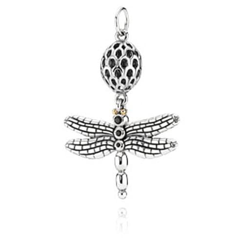 Pandora Lucky Dragonfly Pendant, Sterling Silver and 14K Gold with Black CZ 390336CZK 390336 — Foto 1 von 1