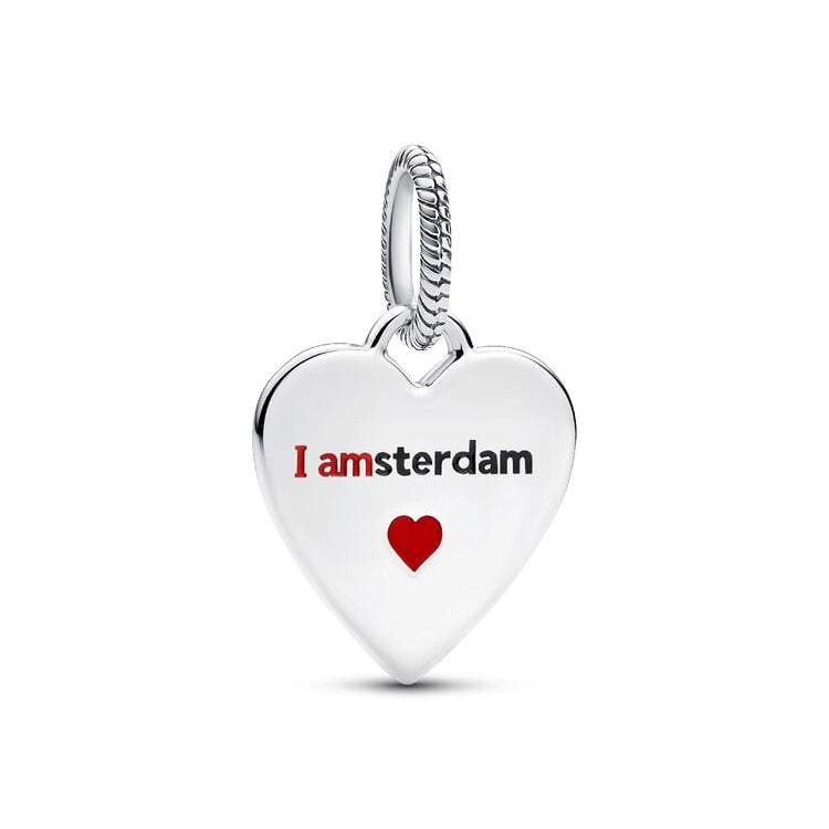I Love Amsterdam Heart Dangle Charm