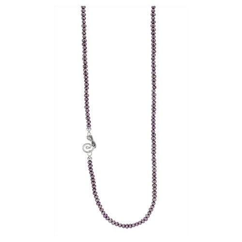 Sterling Silver and Lilac Cultured Freshwater Pearl Necklace