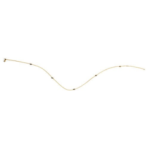 18K Gold Chain, 4 Pods, 0.15 ct