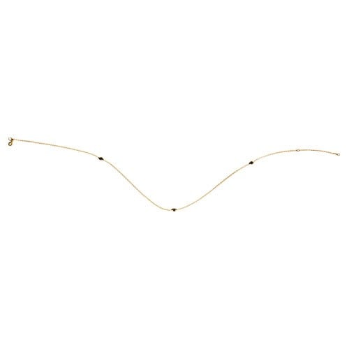 18K Gold Chain with Spinel, 3 Pods
