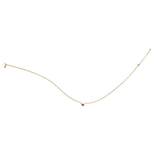 18K Gold Chain with Amethyst, 1 Pod