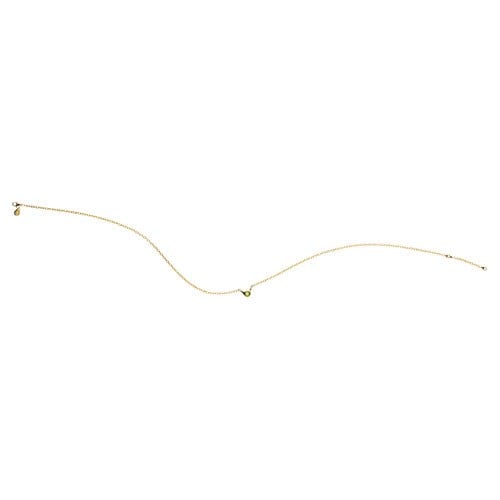 18K Gold Chain with Peridot, 1 Pod