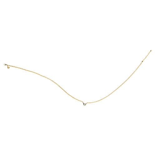 18K Gold Chain with Topaz, 1 Pod