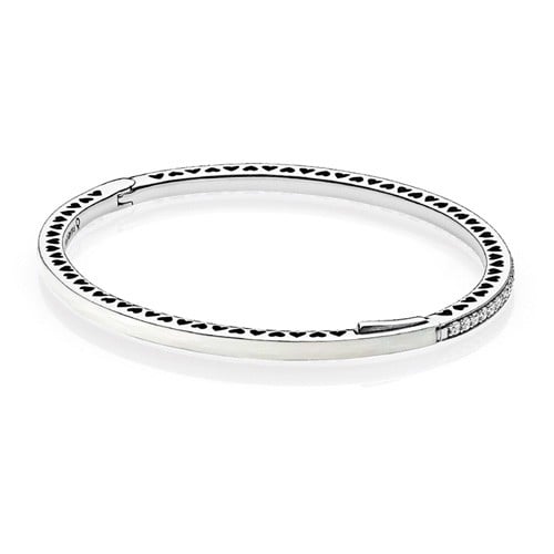 Silver Radiant Hearts of Pandora Bangle