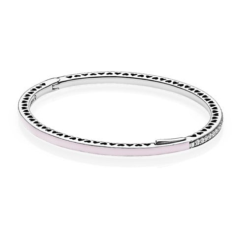 Pink Radiant Hearts of Pandora Bangle