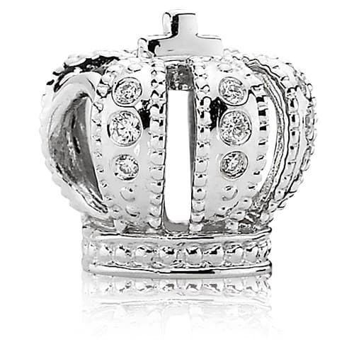 Pandora Majestic Crown White Gold Charm with 0.108ct tw H/VS Diamonds 750453WD 750453 — foto 1 de 1