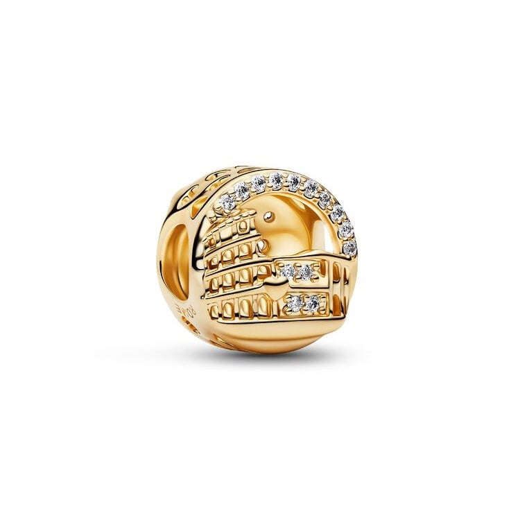 Golden Rome Colosseum Openwork Charm