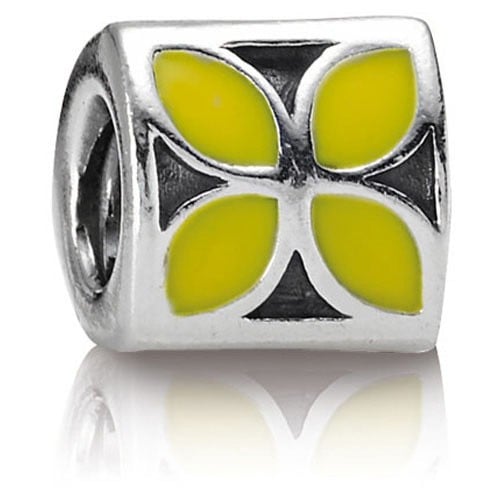 Yellow Enamel Flower Charm