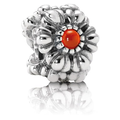 Charm, Sterling Silver, Carnelian