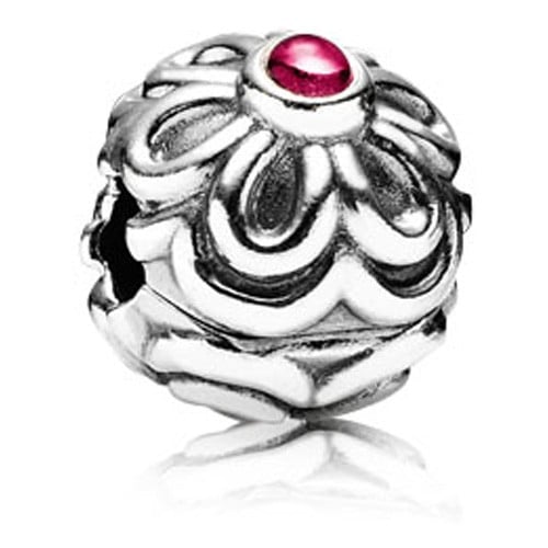 Zinnia Clip with Rhodolite
