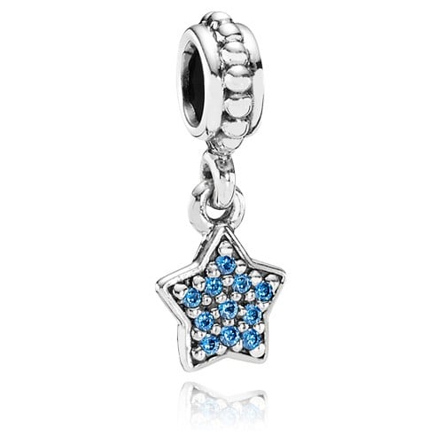 Pave Star with Blue CZ
