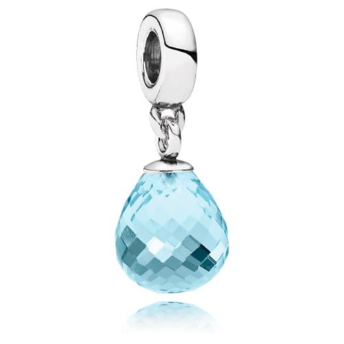 Faceted beauty, ice blue Murano glass