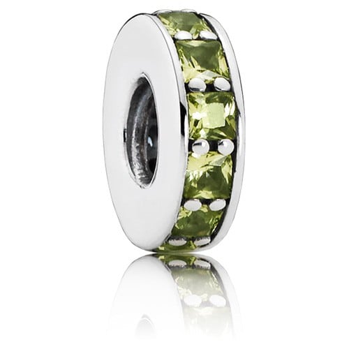 Eternity Spacer with Olive-Green Crystal