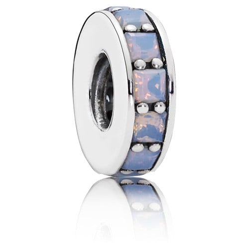 Eternity Spacer with Opalescent White Crystal