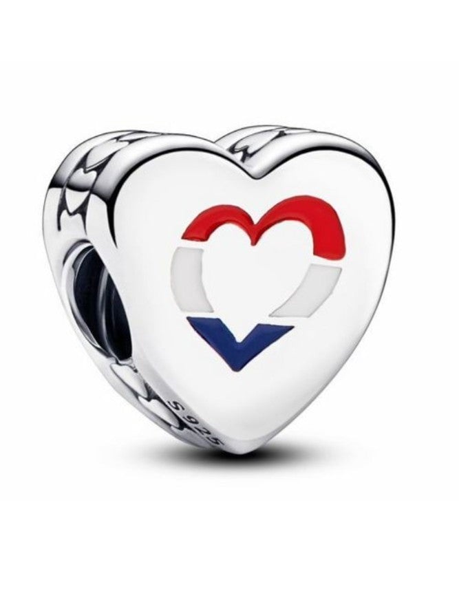 Netherlands Flag Heart Charm