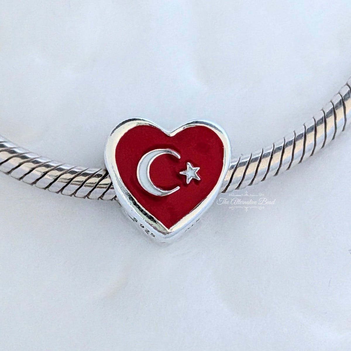 Turkey Flag Heart Charm