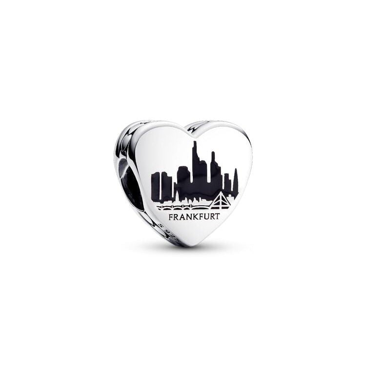 Frankfurt Skyline Heart Charm