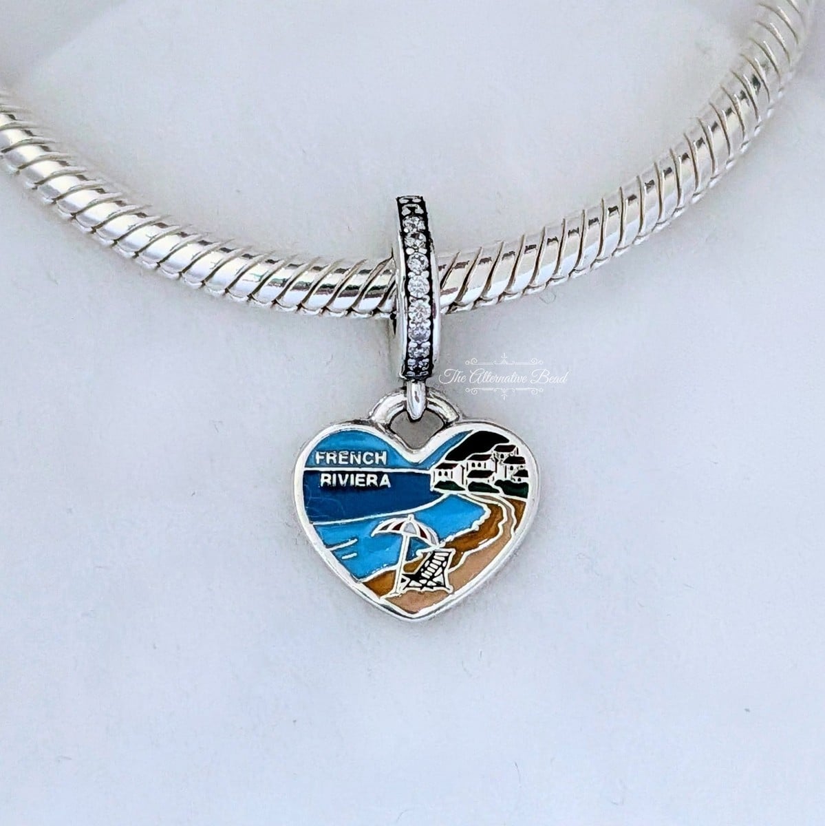 French Riviera Heart Dangle Charm