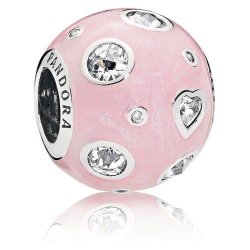Pink Pearlescent Dreams Sterling Silver Charm