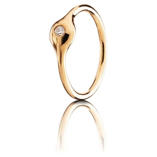 LovePods 18K Gold 1-Pod Ring 0.05 ct