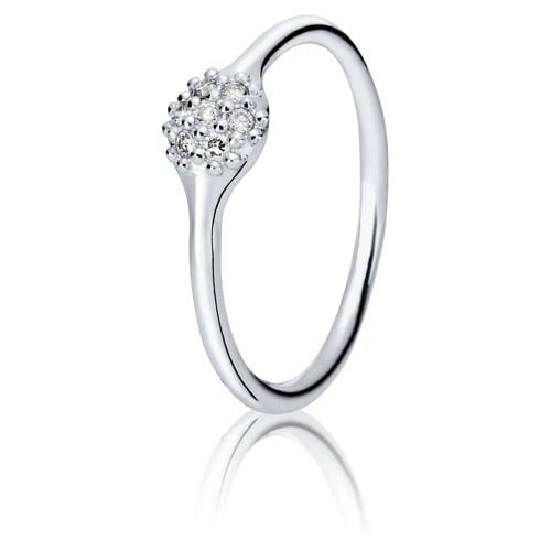 White Gold Pavé Ring with Diamonds