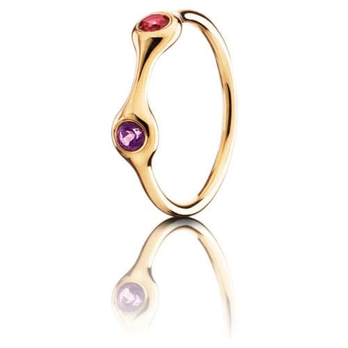 Pandora LovePods 18K Gold 2-Pod Mixed Stone Ring 970108MX4 970108 — foto 1 di 1