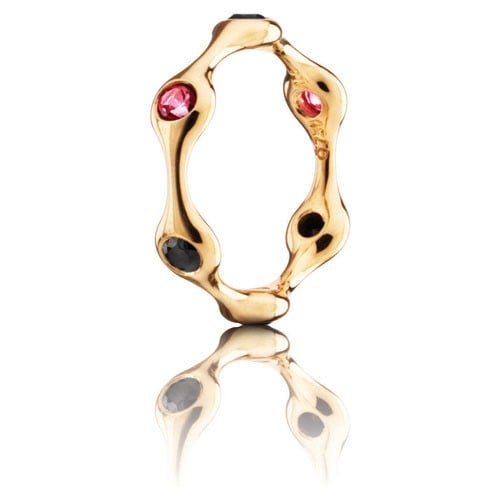 LovePods 18K Gold 6-Pod Mixed Stone Ring