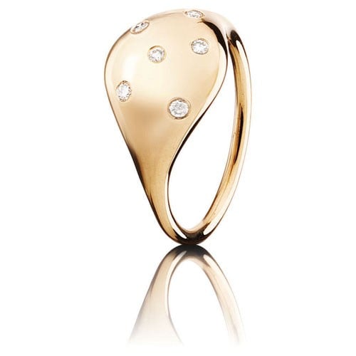Pod Ring, 18K Gold, Diamond 0.12ct