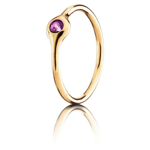 Ring 18K Single Sm Pod 3mm AMP