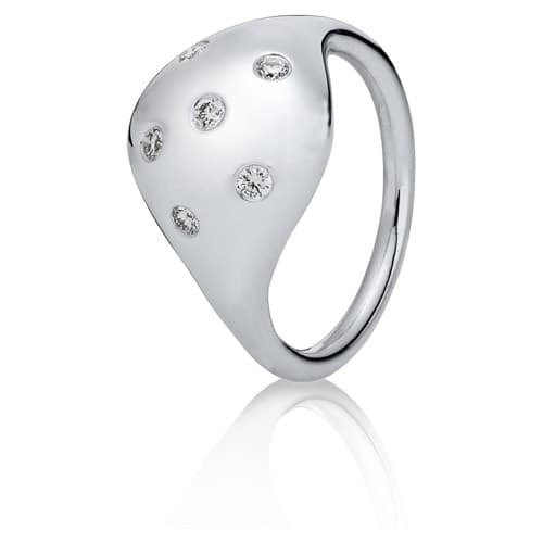 Pandora Ring, white gold, diamond 0,12 ct w/vs 97121WD / 970121WD — Foto 1 von 1