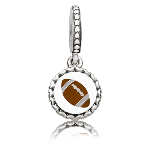Football Dangle Charm Mixed Enamel