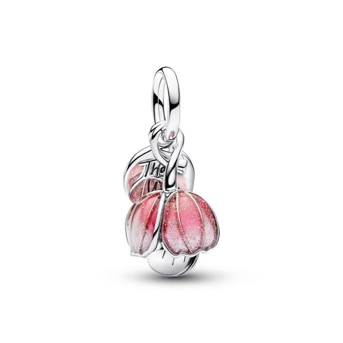 Two-Tone Blooming Flower Dangle Charm
